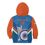 Custom India Cricket Kid Hoodie 2nd Champions World Cup Men In Blue