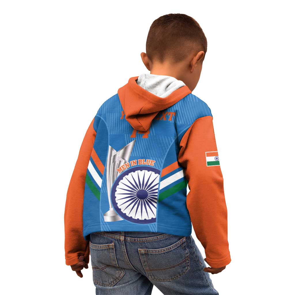 Custom India Cricket Kid Hoodie 2nd Champions World Cup Men In Blue