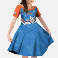 Custom India Cricket Kid Short Sleeve Dress 2nd Champions World Cup Men In Blue