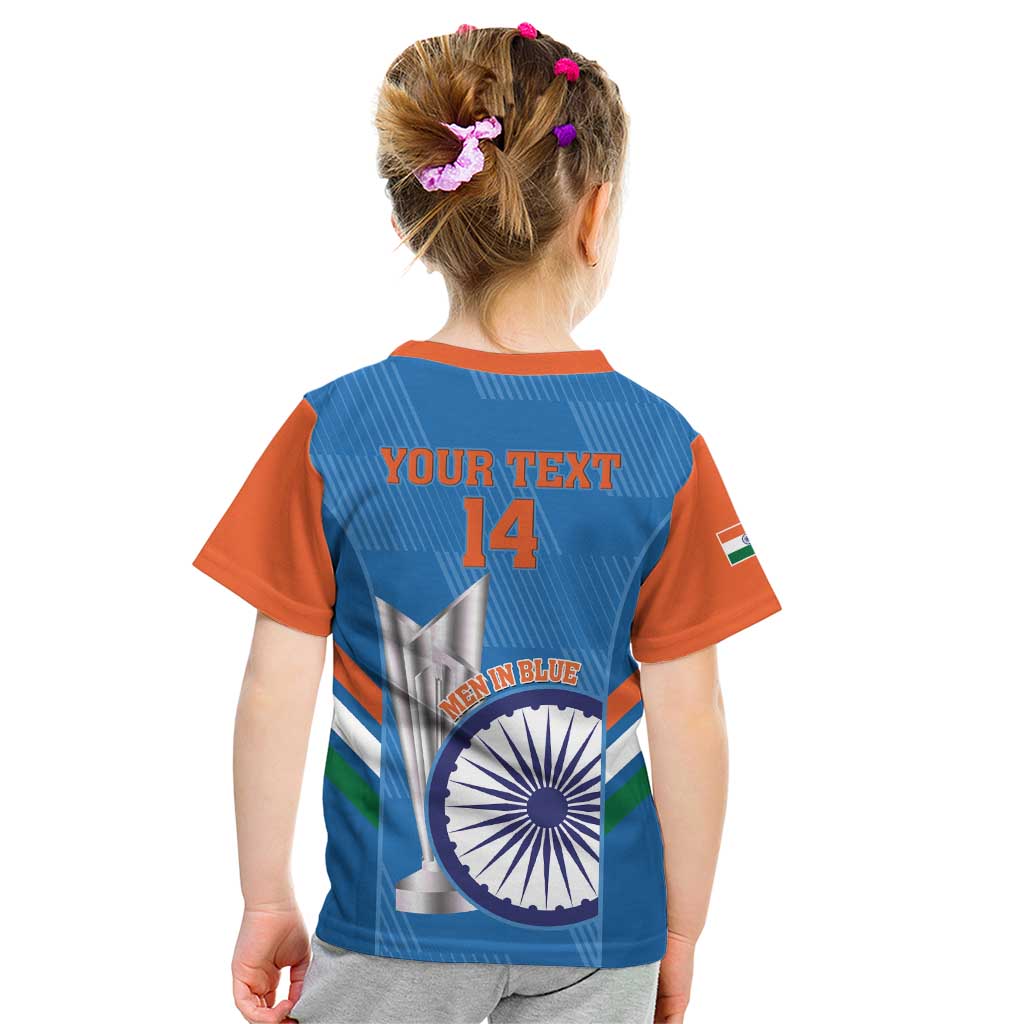 Custom India Cricket Kid T Shirt 2nd Champions World Cup Men In Blue