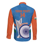 Custom India Cricket Long Sleeve Button Shirt 2nd Champions World Cup Men In Blue