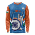 Custom India Cricket Long Sleeve Shirt 2nd Champions World Cup Men In Blue