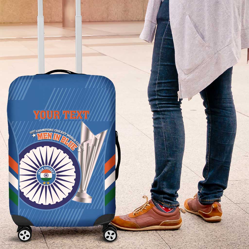 Custom India Cricket Luggage Cover 2nd Champions World Cup Men In Blue