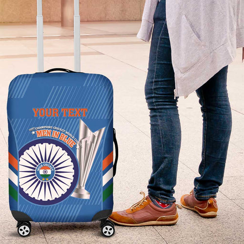 Custom India Cricket Luggage Cover 2nd Champions World Cup Men In Blue