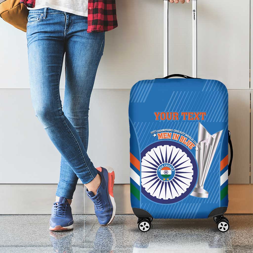 Custom India Cricket Luggage Cover 2nd Champions World Cup Men In Blue