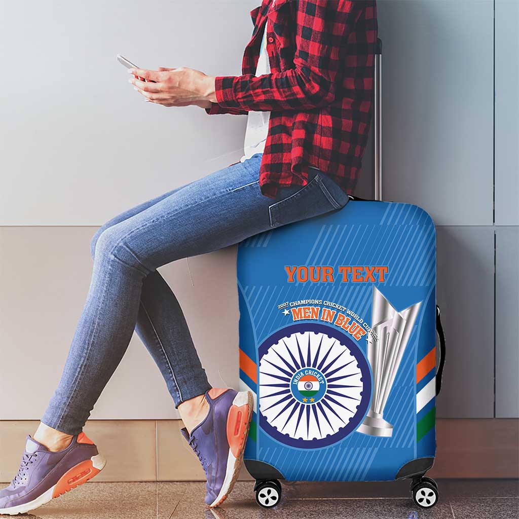Custom India Cricket Luggage Cover 2nd Champions World Cup Men In Blue