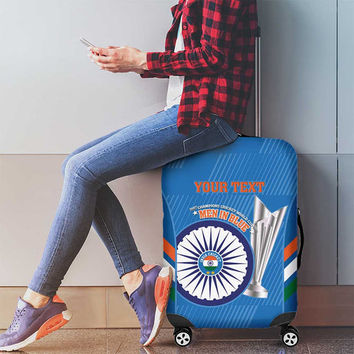 Custom India Cricket Luggage Cover 2nd Champions World Cup Men In Blue