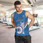 Custom India Cricket Men Tank Top 2nd Champions World Cup Men In Blue