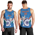 Custom India Cricket Men Tank Top 2nd Champions World Cup Men In Blue