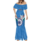 Custom India Cricket Mermaid Dress 2nd Champions World Cup Men In Blue