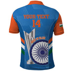 Custom India Cricket Polo Shirt 2nd Champions World Cup Men In Blue