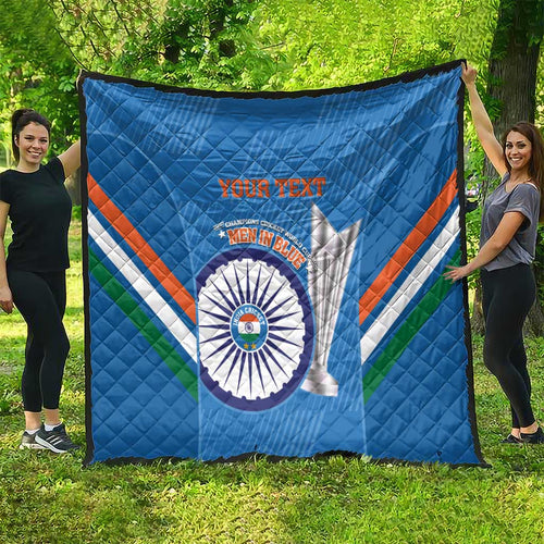 Custom India Cricket Quilt 2nd Champions World Cup Men In Blue
