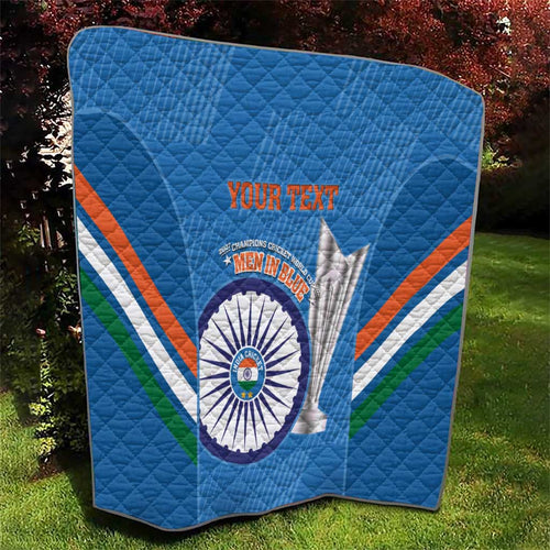 Custom India Cricket Quilt 2nd Champions World Cup Men In Blue