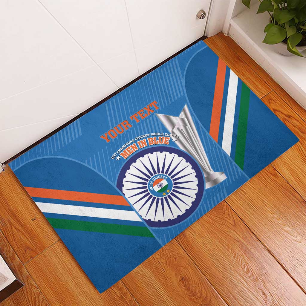 Custom India Cricket Rubber Doormat 2nd Champions World Cup Men In Blue