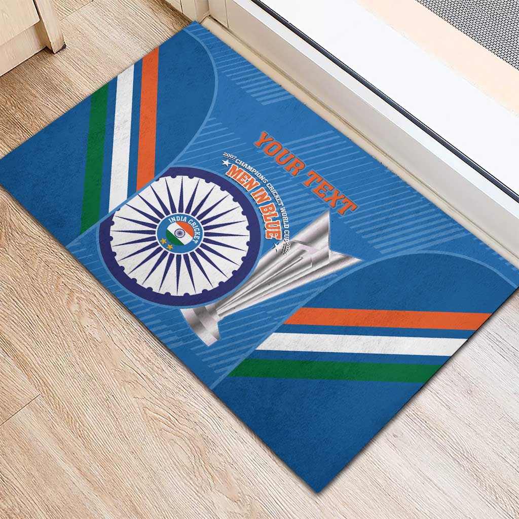 Custom India Cricket Rubber Doormat 2nd Champions World Cup Men In Blue