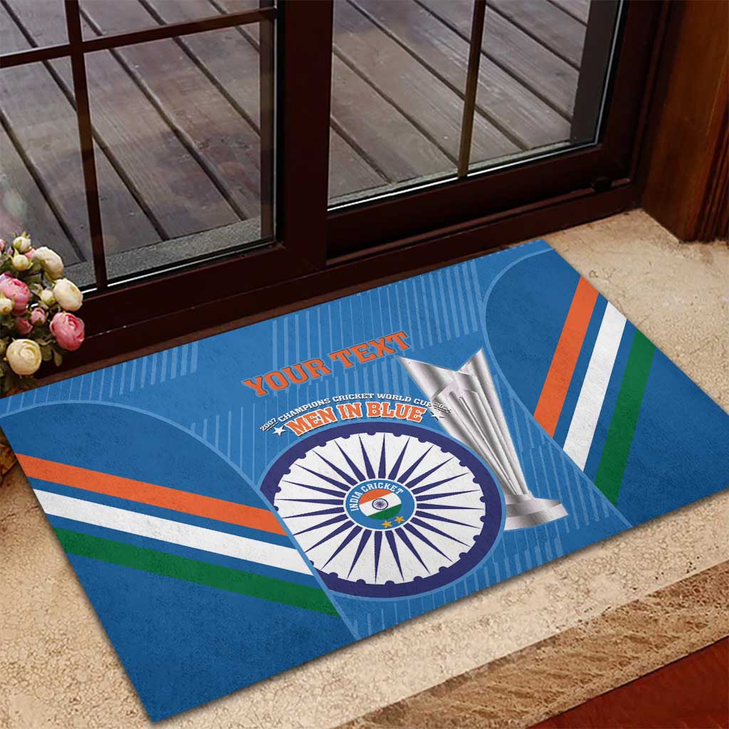 Custom India Cricket Rubber Doormat 2nd Champions World Cup Men In Blue