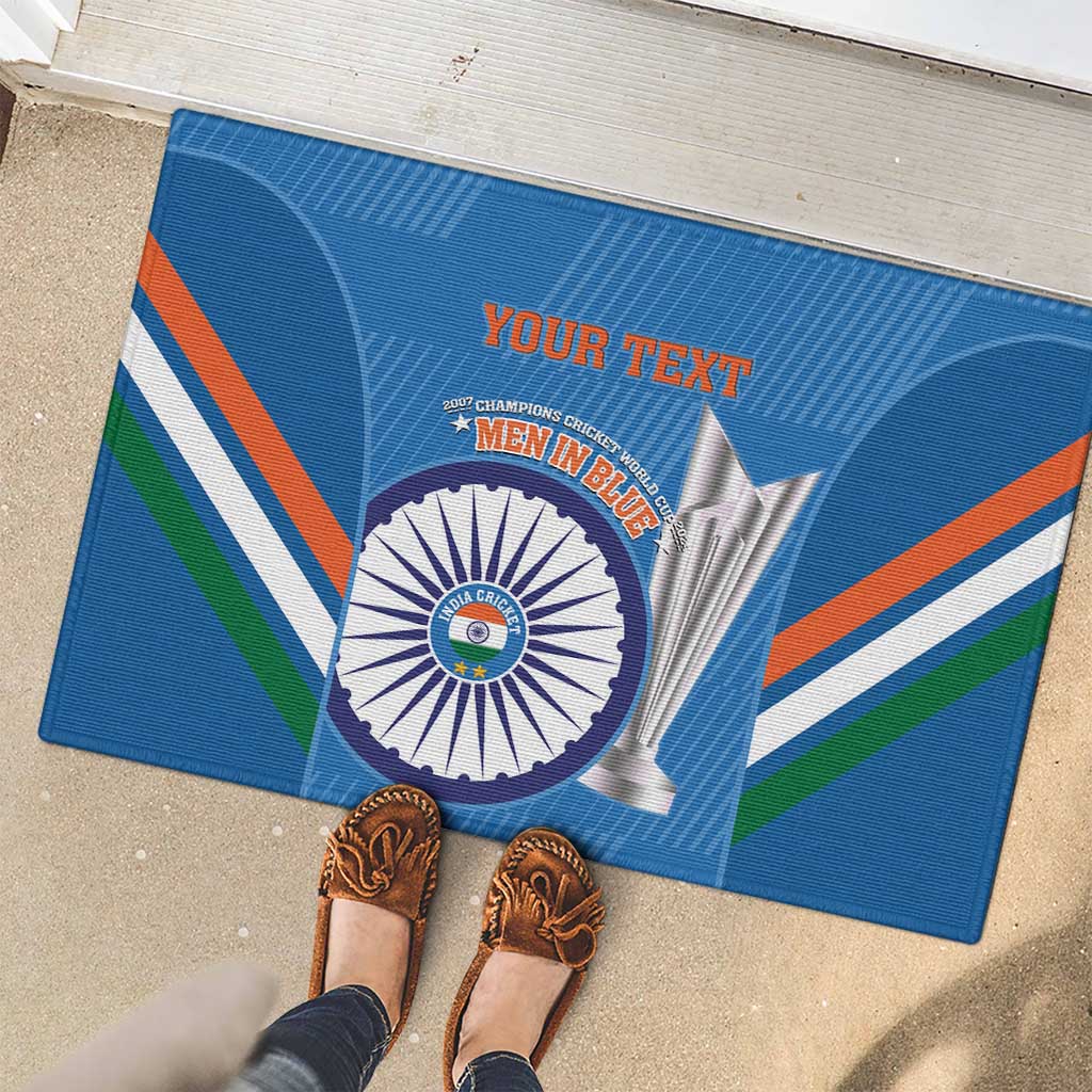 Custom India Cricket Rubber Doormat 2nd Champions World Cup Men In Blue