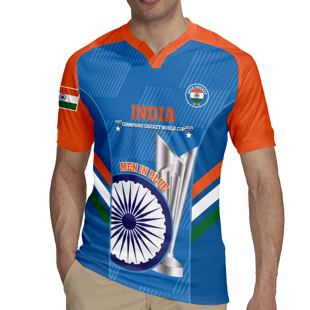 Custom India Cricket Rugby Jersey 2nd Champions World Cup Men In Blue