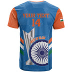 Custom India Cricket T Shirt 2nd Champions World Cup Men In Blue