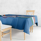 Custom India Cricket Tablecloth 2nd Champions World Cup Men In Blue