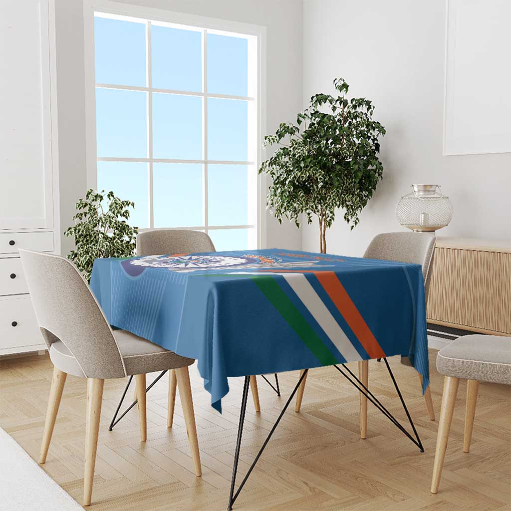 Custom India Cricket Tablecloth 2nd Champions World Cup Men In Blue