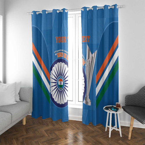 Custom India Cricket Window Curtain 2nd Champions World Cup Men In Blue
