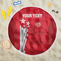 Custom England Cricket Beach Blanket 3rd Champions World Cup Proud