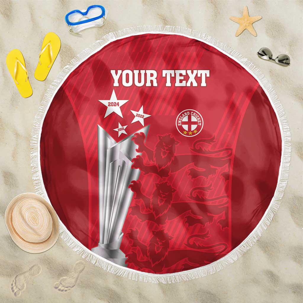 Custom England Cricket Beach Blanket 3rd Champions World Cup Proud