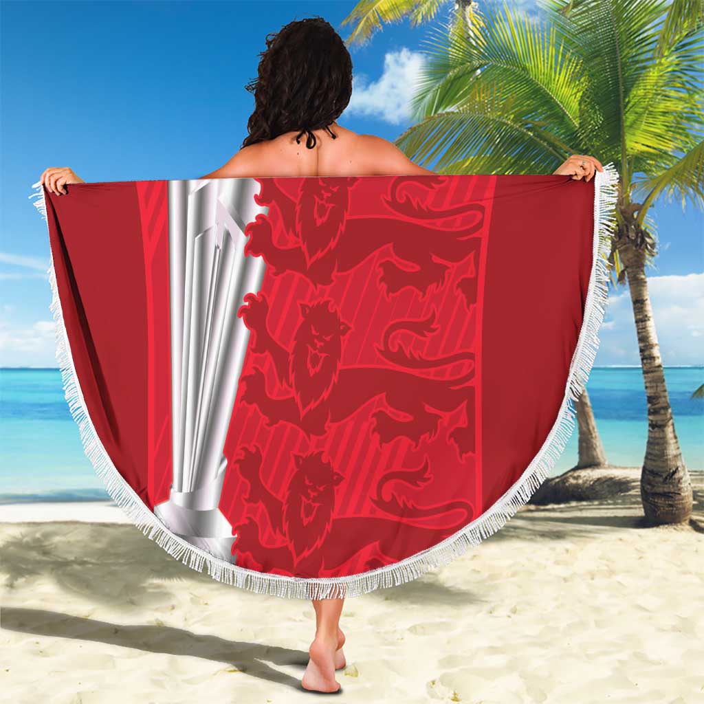 Custom England Cricket Beach Blanket 3rd Champions World Cup Proud