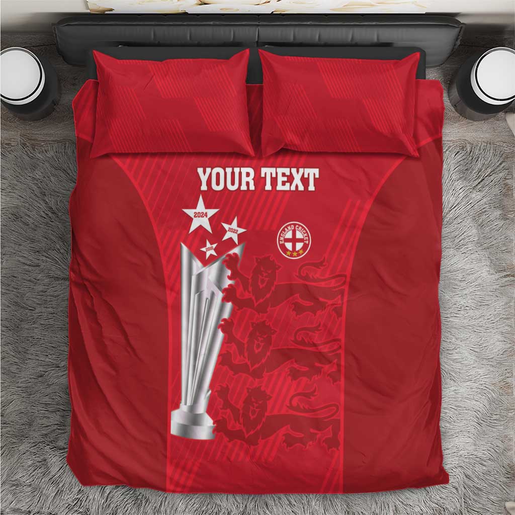 Custom England Cricket Bedding Set 3rd Champions World Cup Proud