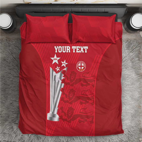Custom England Cricket Bedding Set 3rd Champions World Cup Proud