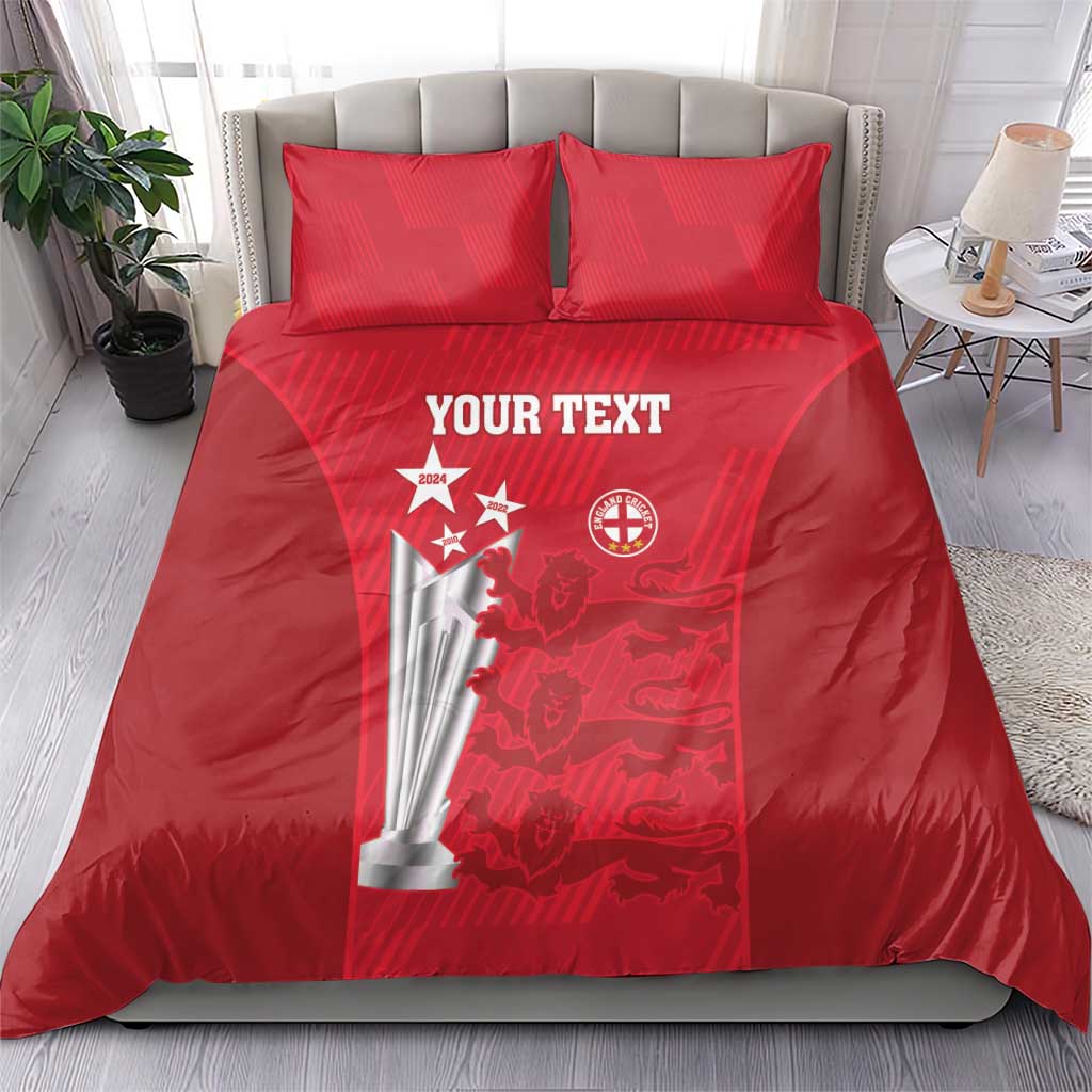 Custom England Cricket Bedding Set 3rd Champions World Cup Proud