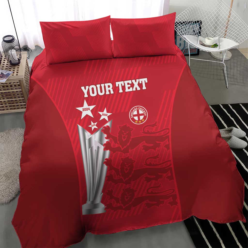 Custom England Cricket Bedding Set 3rd Champions World Cup Proud