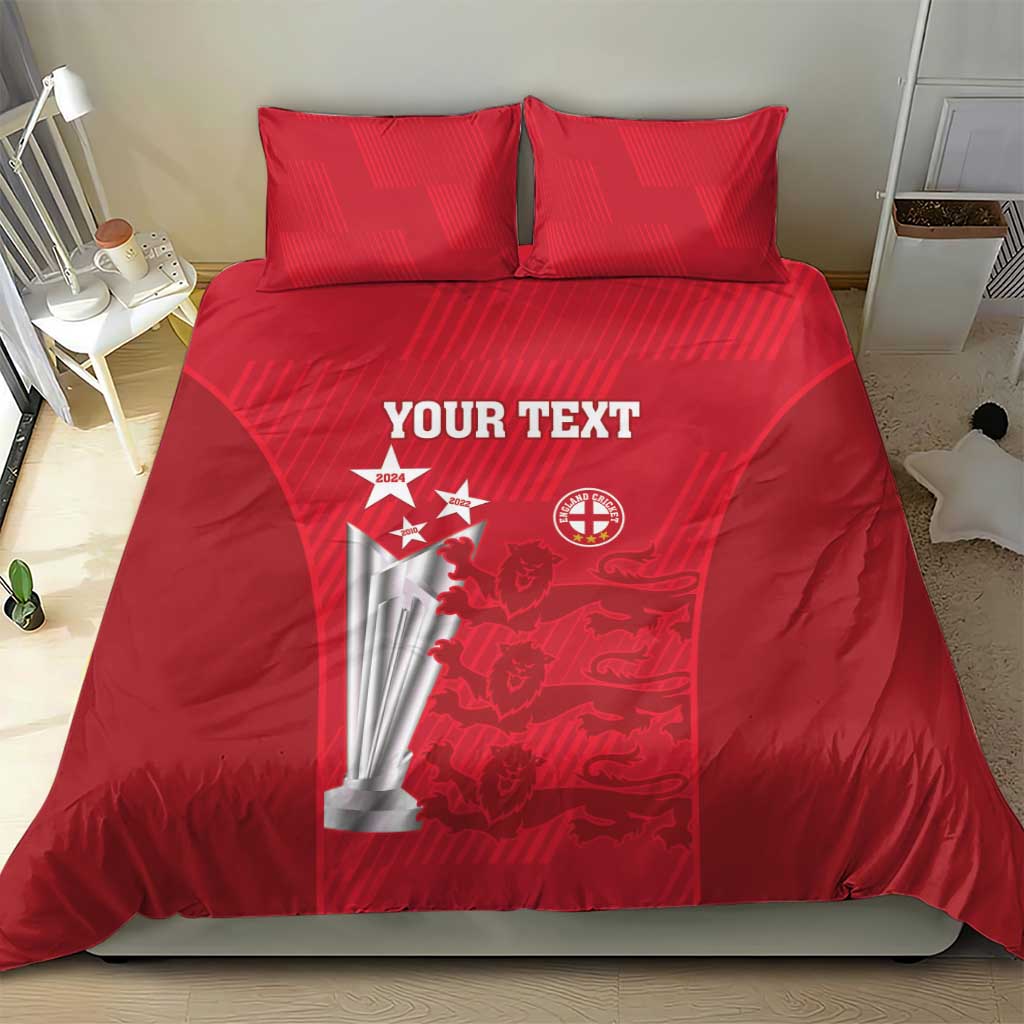 Custom England Cricket Bedding Set 3rd Champions World Cup Proud