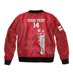 Custom England Cricket Bomber Jacket 3rd Champions World Cup Proud