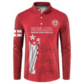 Custom England Cricket Button Sweatshirt 3rd Champions World Cup Proud