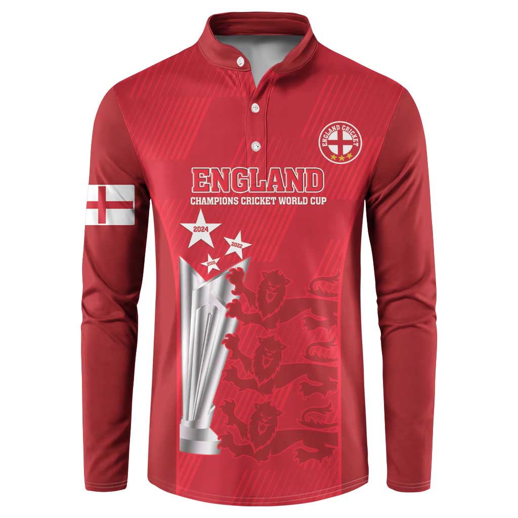 Custom England Cricket Button Sweatshirt 3rd Champions World Cup Proud