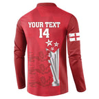 Custom England Cricket Button Sweatshirt 3rd Champions World Cup Proud