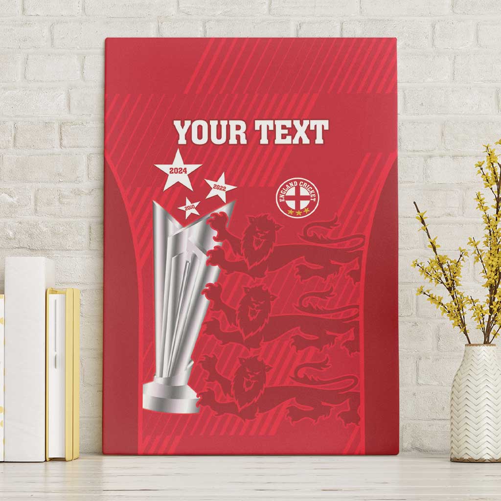 Custom England Cricket Canvas Wall Art 3rd Champions World Cup Proud