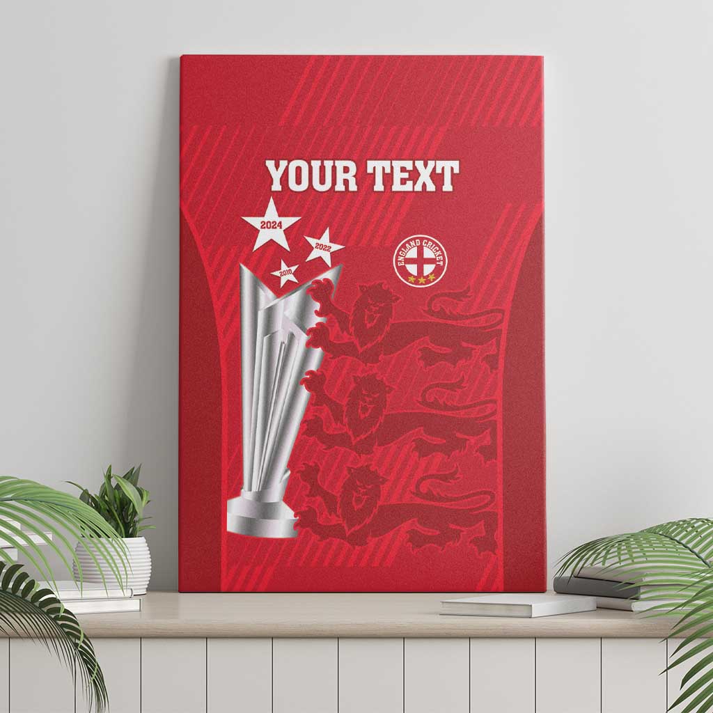 Custom England Cricket Canvas Wall Art 3rd Champions World Cup Proud