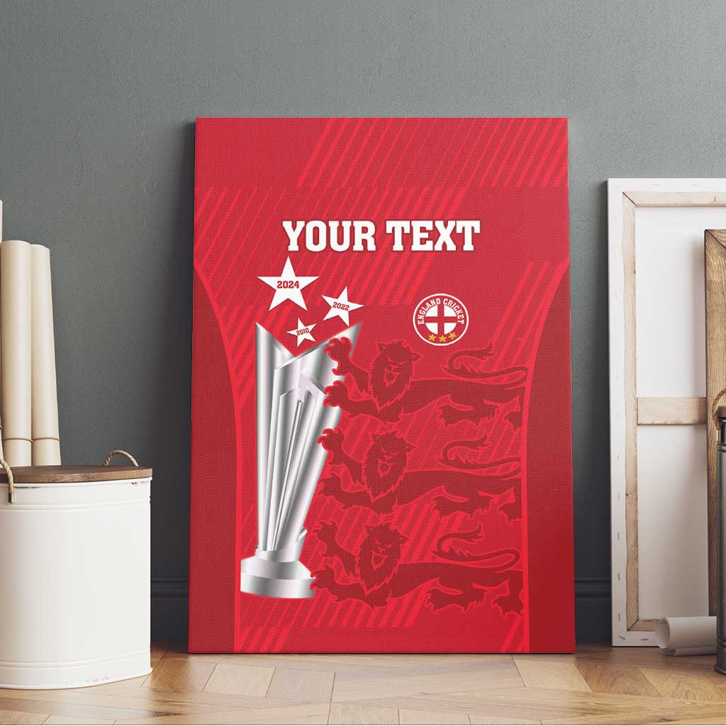 Custom England Cricket Canvas Wall Art 3rd Champions World Cup Proud