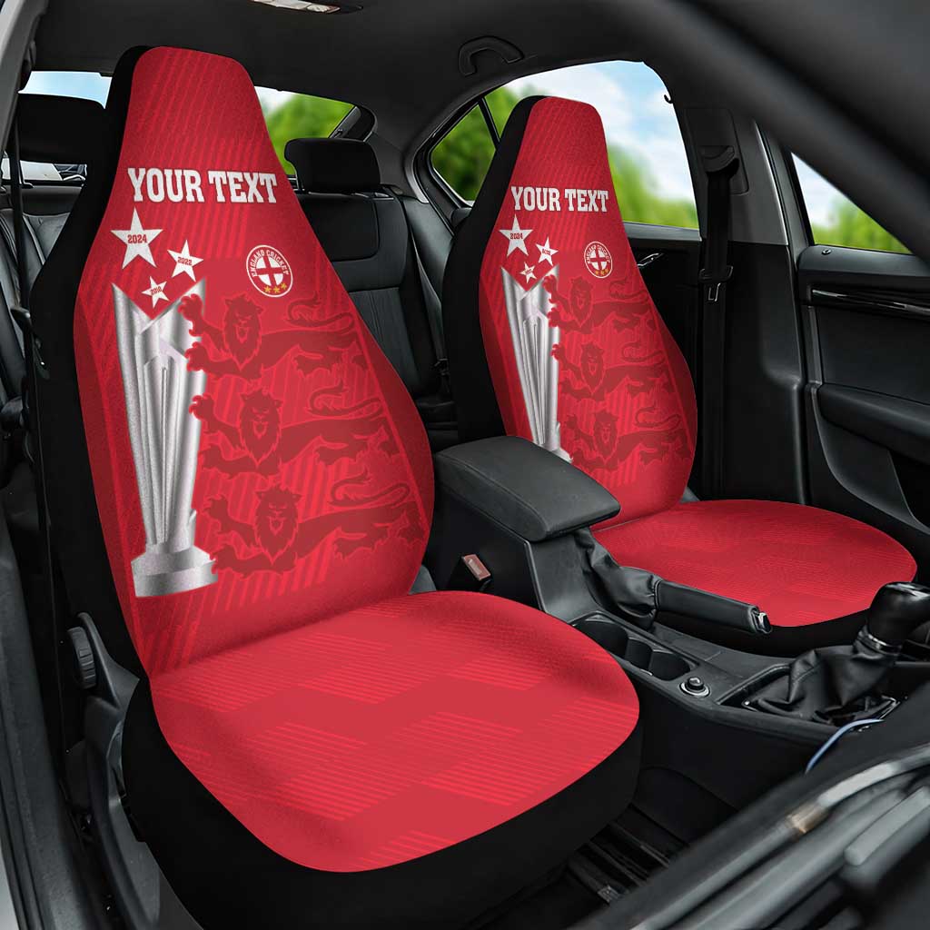 Custom England Cricket Car Seat Cover 3rd Champions World Cup Proud