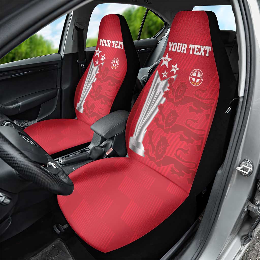 Custom England Cricket Car Seat Cover 3rd Champions World Cup Proud
