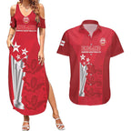 Custom England Cricket Couples Matching Summer Maxi Dress and Hawaiian Shirt 3rd Champions World Cup Proud