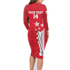 Custom England Cricket Family Matching Long Sleeve Bodycon Dress and Hawaiian Shirt 3rd Champions World Cup Proud