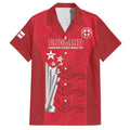 Custom England Cricket Family Matching Off The Shoulder Long Sleeve Dress and Hawaiian Shirt 3rd Champions World Cup Proud