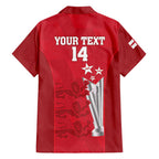 Custom England Cricket Family Matching Off Shoulder Maxi Dress and Hawaiian Shirt 3rd Champions World Cup Proud