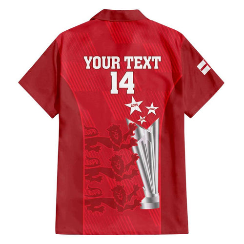Custom England Cricket Family Matching Off Shoulder Short Dress and Hawaiian Shirt 3rd Champions World Cup Proud
