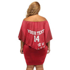 Custom England Cricket Family Matching Off Shoulder Short Dress and Hawaiian Shirt 3rd Champions World Cup Proud
