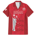 Custom England Cricket Family Matching Short Sleeve Bodycon Dress and Hawaiian Shirt 3rd Champions World Cup Proud